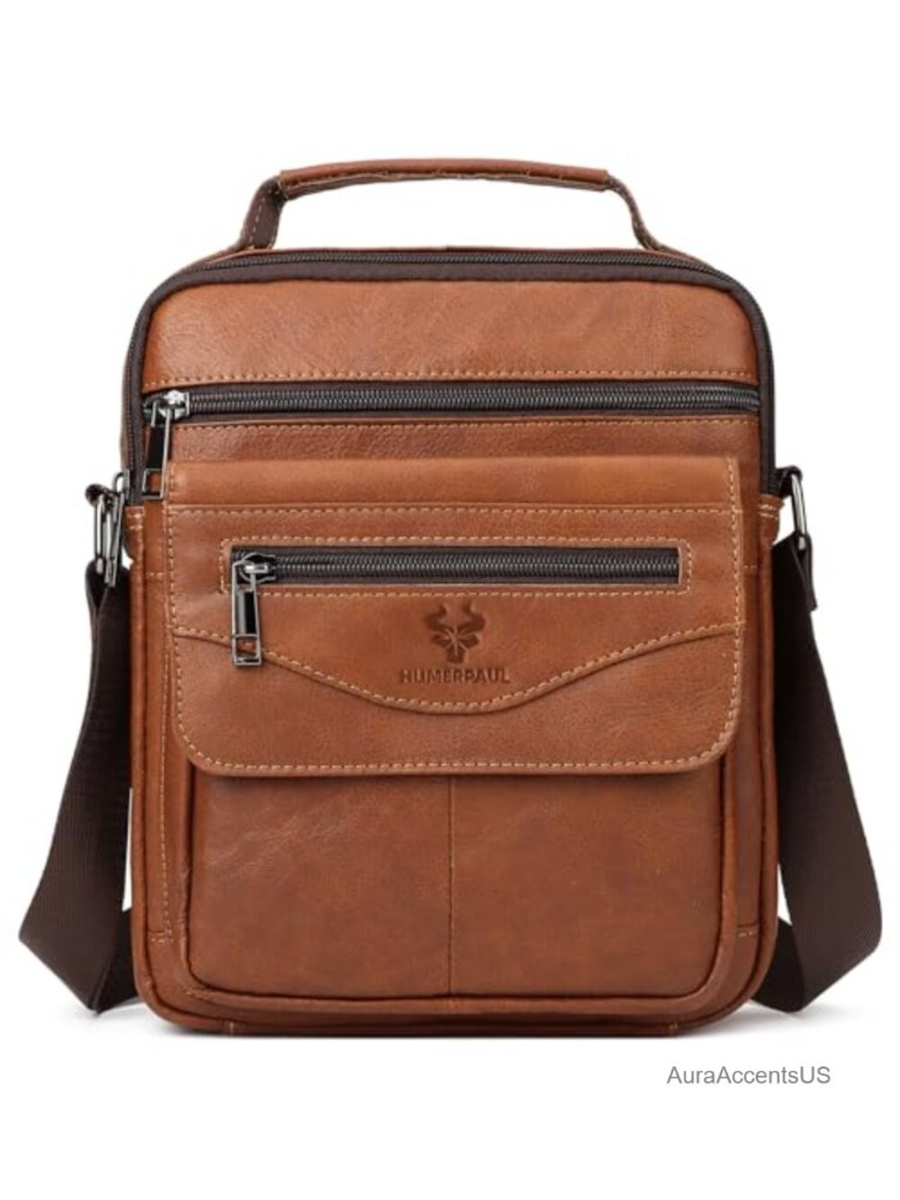Genuine Leather Crossbody Shoulder Messenger Bag Travel Handbag